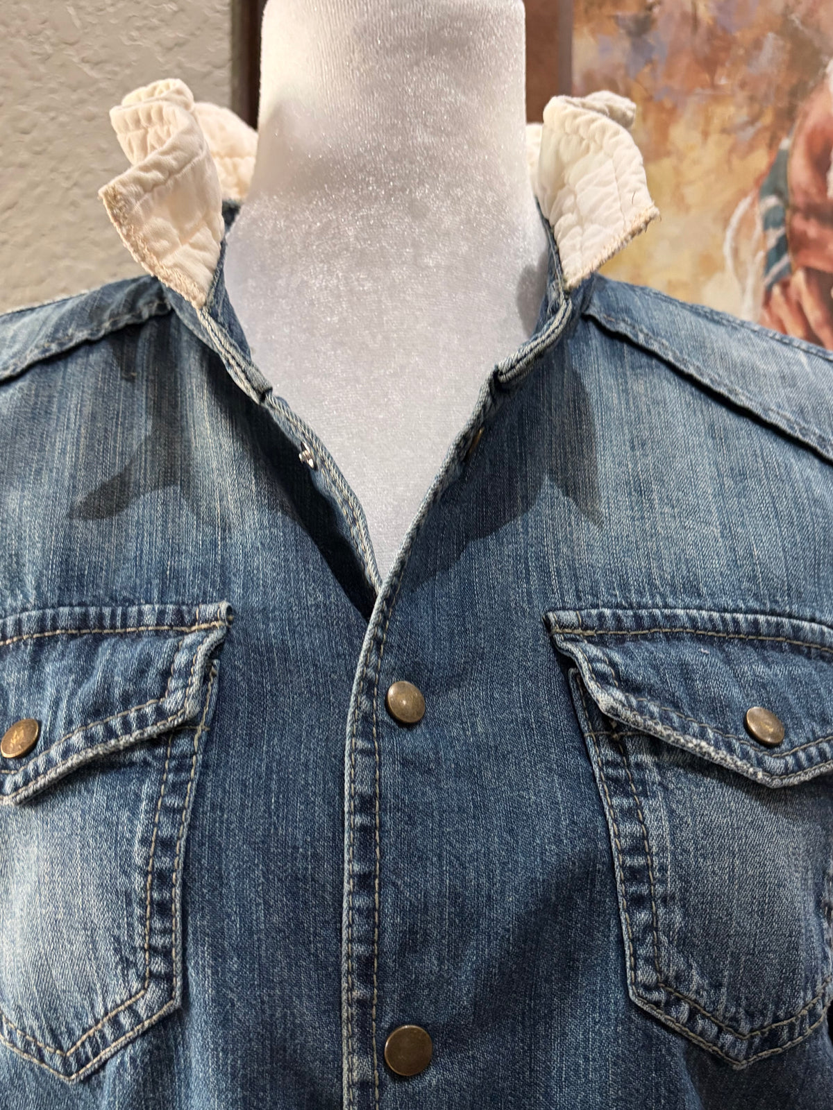 Denim Quilt Shirt- Small