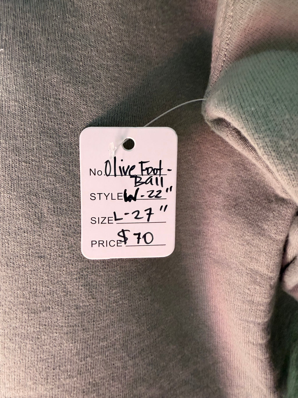 Papas Olive Football Sweatshirt~ M/L