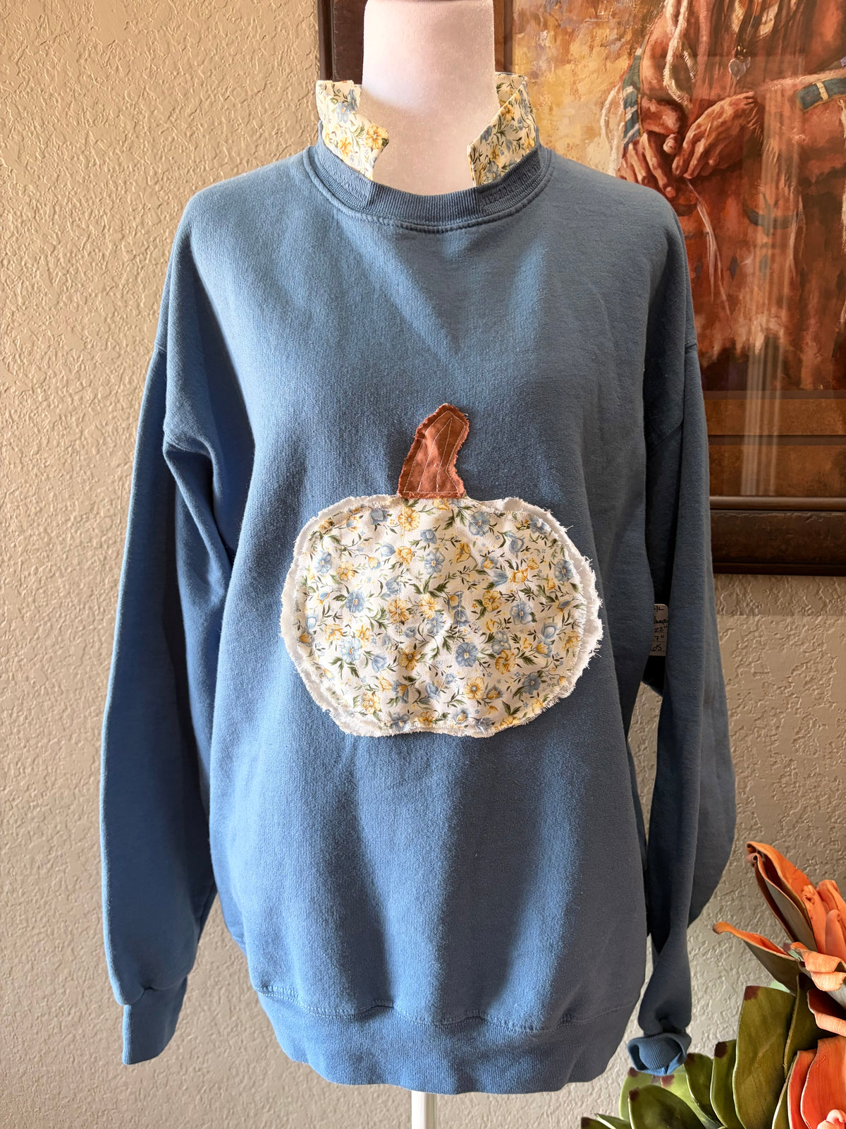Papas Floral Pumpkin Sweatshirt ~M/L