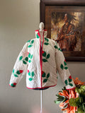 Vintage Rosebud Quilt Coat- Medium & Large (see description)