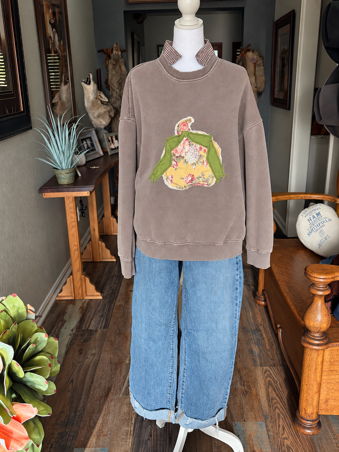Papas Brown Pumpkin Sweatshirt~ L/XL