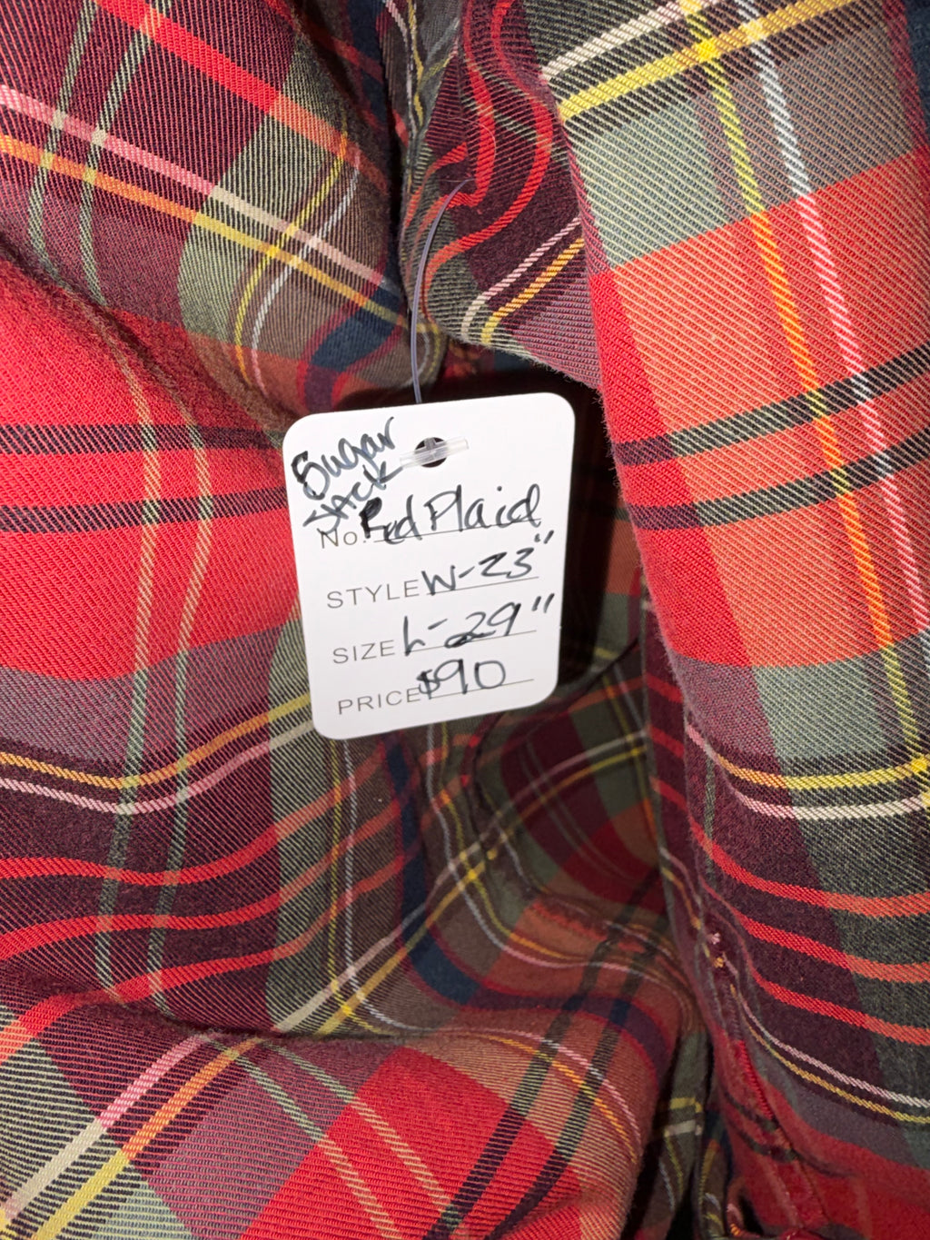 Papas Red Plaid Sugar Sack Shirt- M/L