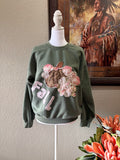 Papas Olive Leopard Pumpkin Sweatshirt~ M/L