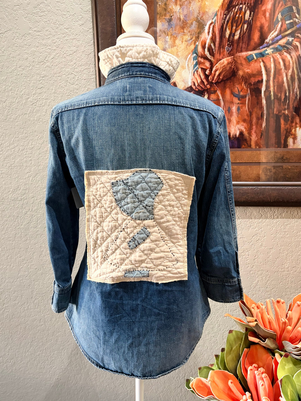 Denim Quilt Shirt- Small