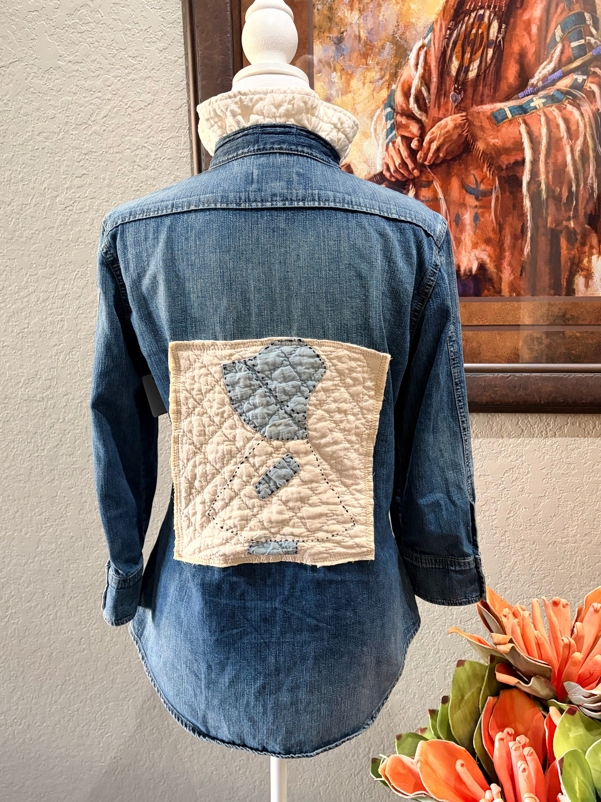 Denim Quilt Shirt- Small
