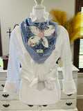 Papas Wild Rags~ Blue Floral