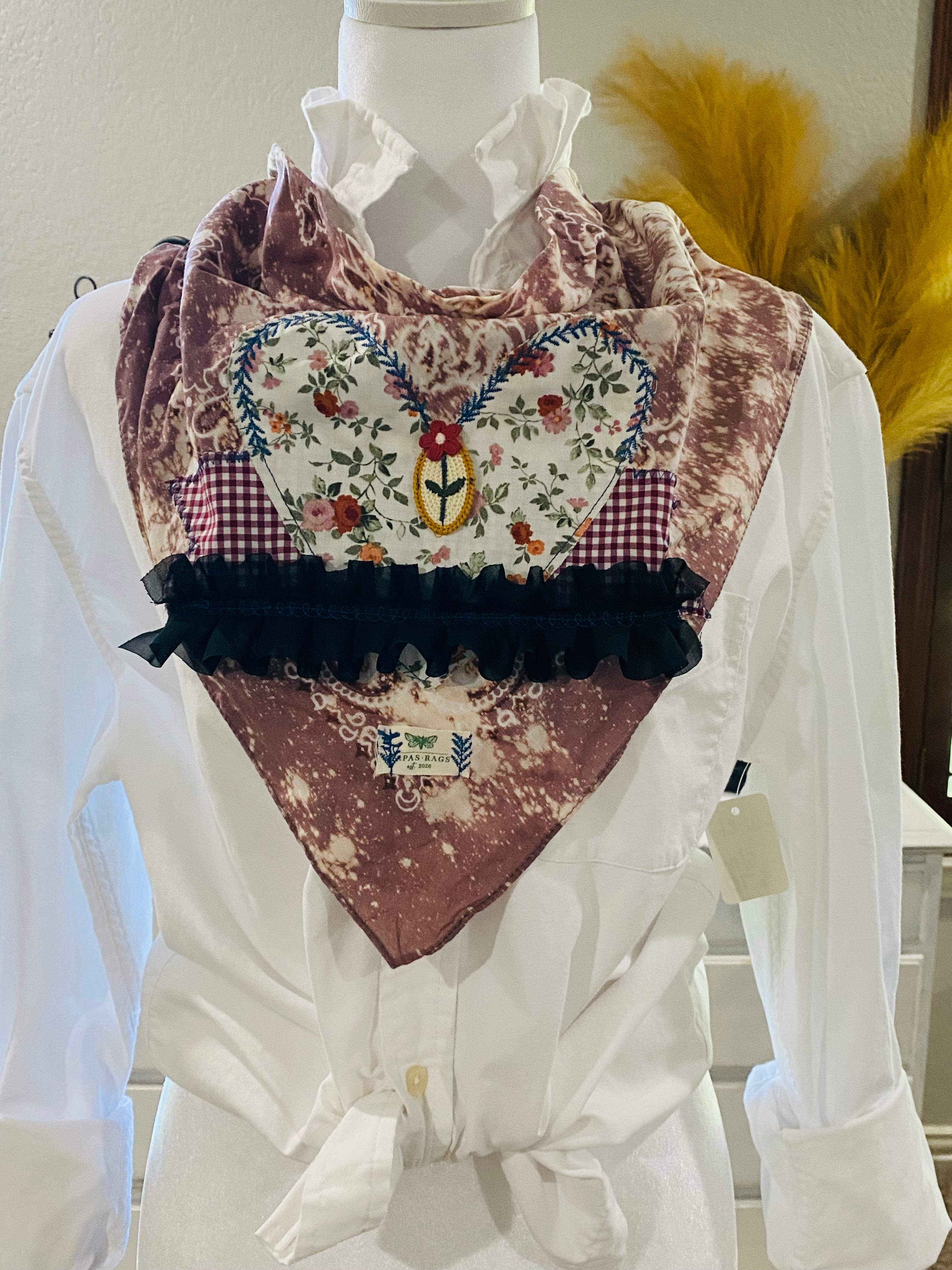 Papas Wild Rags~ Floral Heart