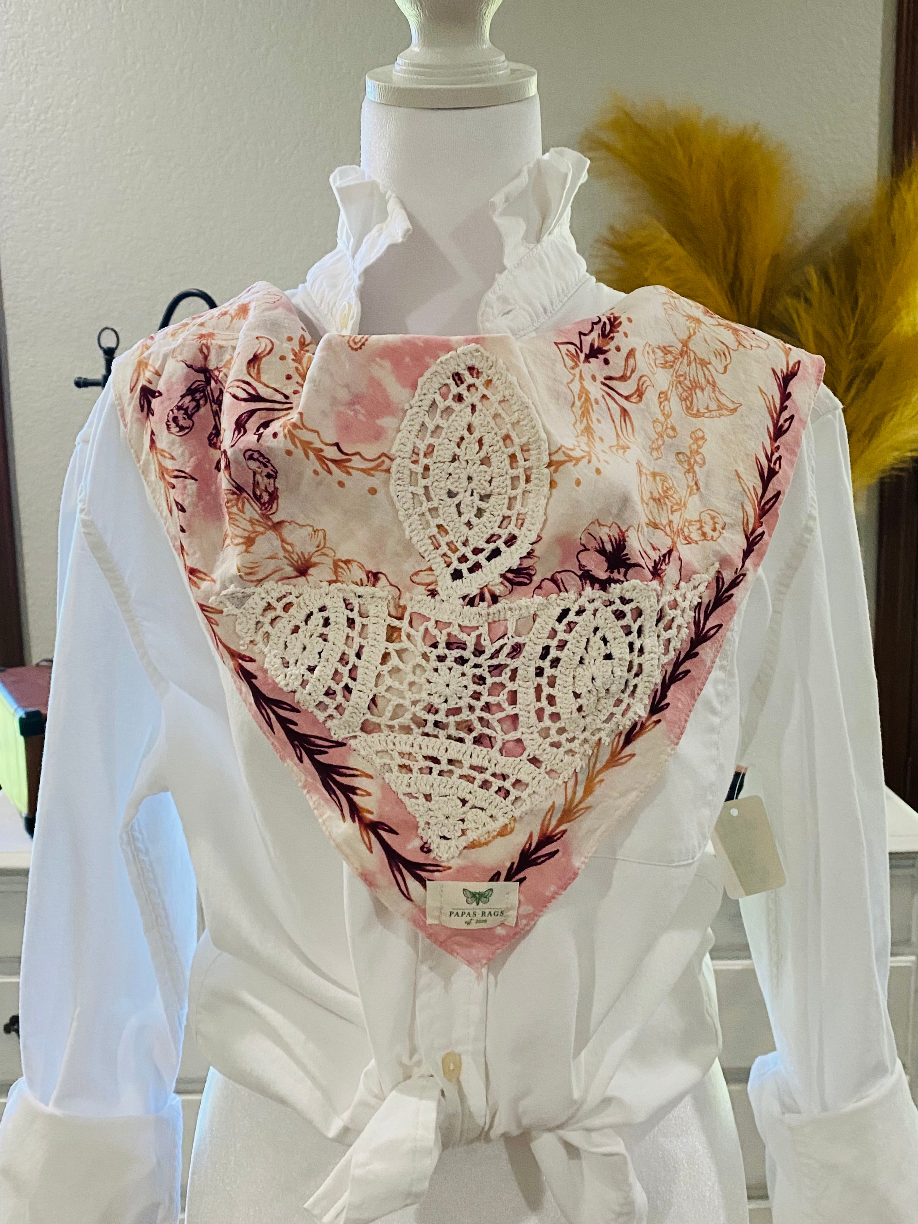 Papas Wild Rags~ Doily Tie Dye