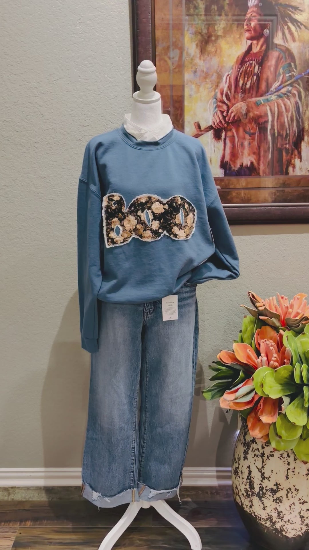 Papas Blue Boo Sweatshirt